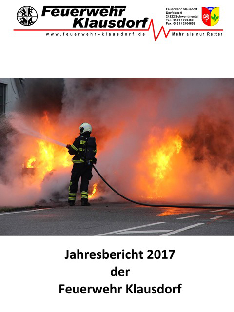 Jahresbericht 2017 der Feuerwehr Klausdorf